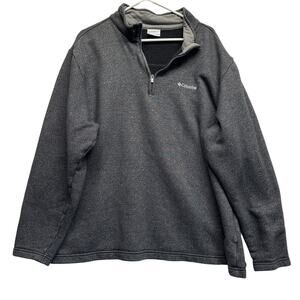 Columbia AM1534 Men Size XXL Grey Great Hart Mountain III 1.4 Zip Sweatshirt Rib